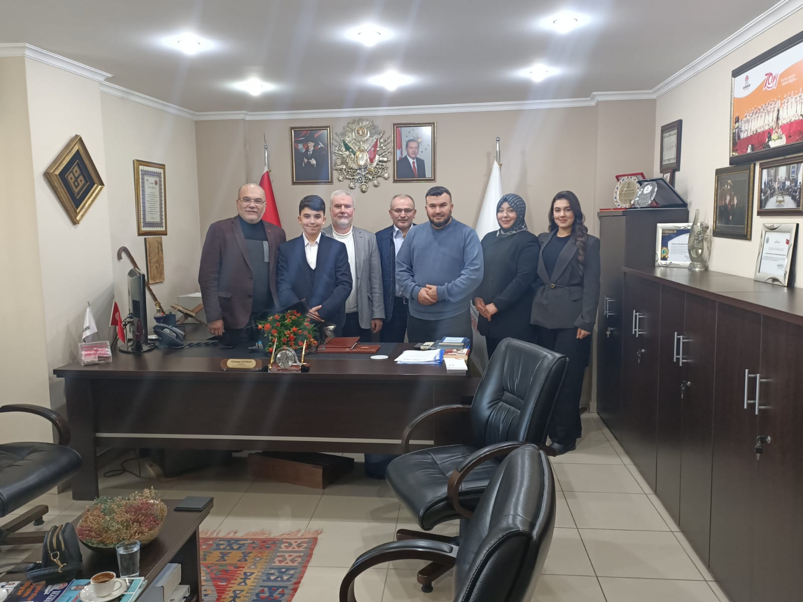 Başkan Cüneyd Dayhan Türkiye Birincisi Mehmet Küççülü’yü Makamında Ağırladı